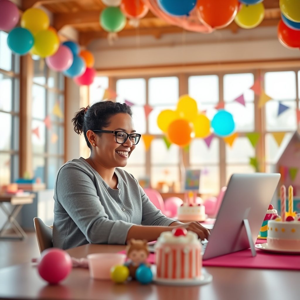 Children celebrating a birthday